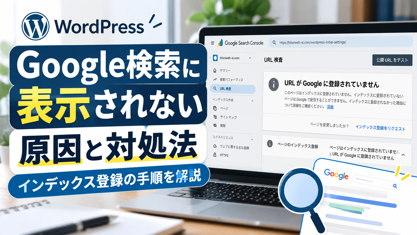 Google検索に表示されない原因と対処法